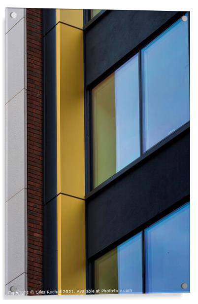 Abstract art glass windows modern Acrylic by Giles Rocholl