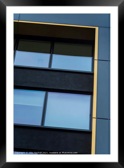 Abstract art modern office windows Framed Mounted Print by Giles Rocholl