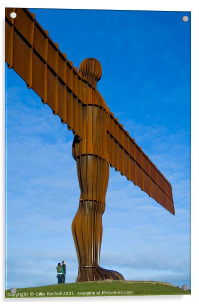 Angel of the North and tourism Acrylic by Giles Rocholl