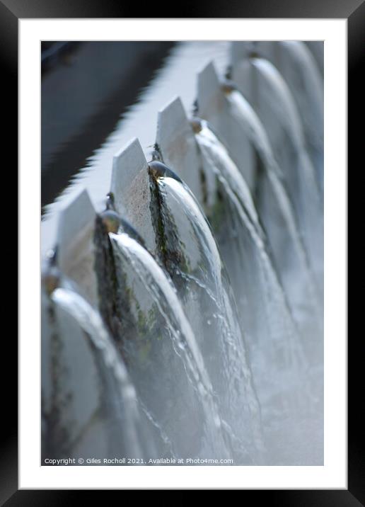 Abstract water close up Framed Mounted Print by Giles Rocholl