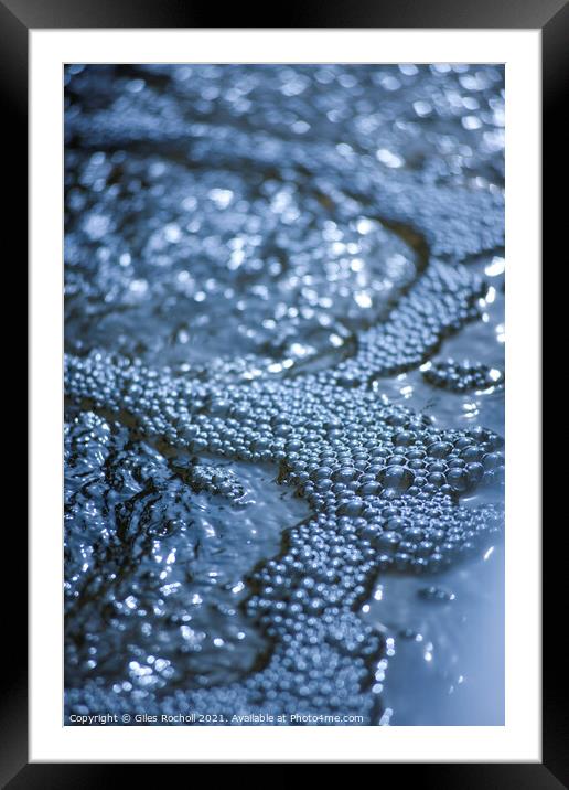 Water abstract flowing close up Framed Mounted Print by Giles Rocholl