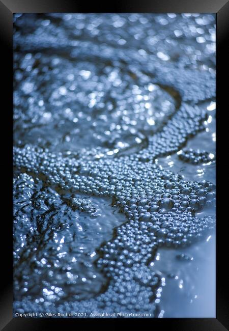 Water abstract flowing close up Framed Print by Giles Rocholl