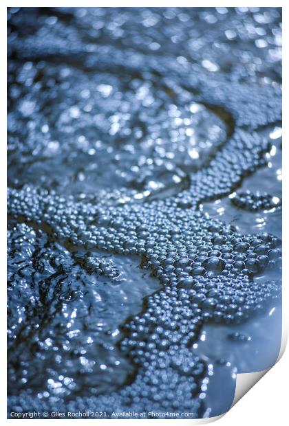 Water abstract flowing close up Print by Giles Rocholl
