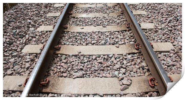 Train track and sleepers Print by Giles Rocholl