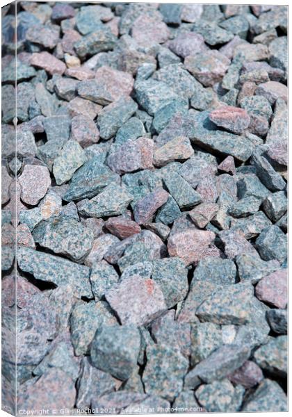 Abstract texture rocks granite chips Canvas Print by Giles Rocholl