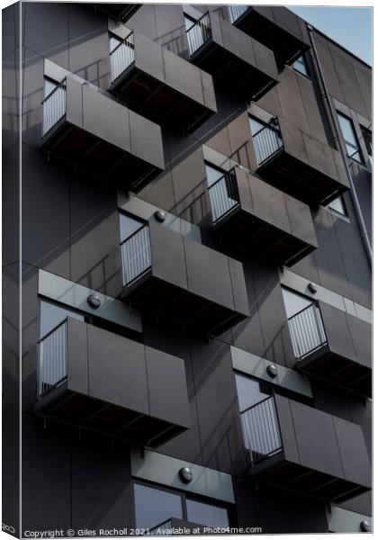Abstract modern flats apartments Canvas Print by Giles Rocholl