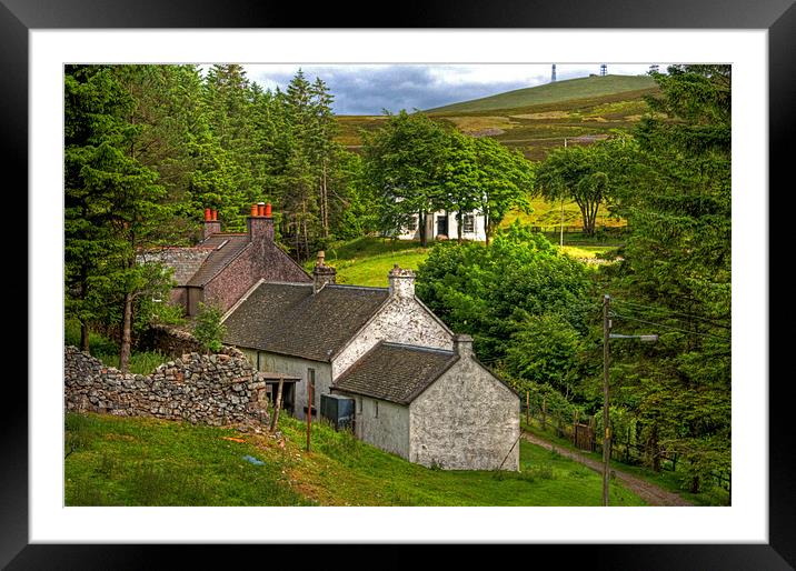 Cottages in the Trees Framed Mounted Print by Tom Gomez
