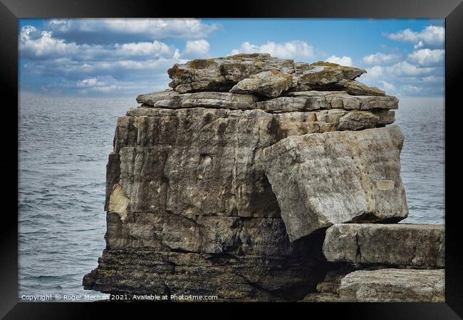 Bible Rock Pulpit Framed Print by Roger Mechan