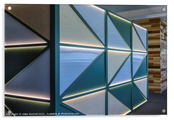 Abstract interior glass wall Acrylic by Giles Rocholl