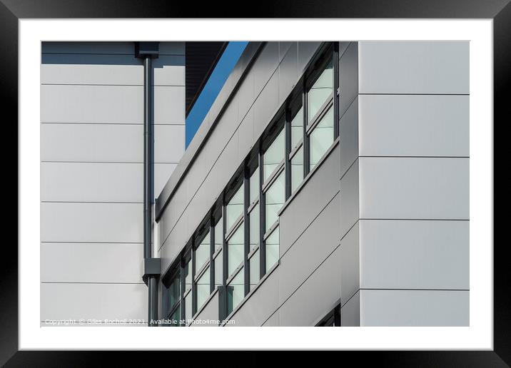 Abstract metal clad building arty Framed Mounted Print by Giles Rocholl