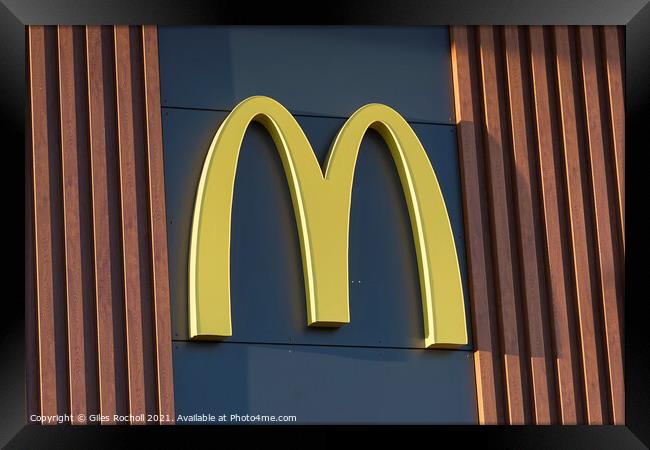 McDonalds logo art Framed Print by Giles Rocholl