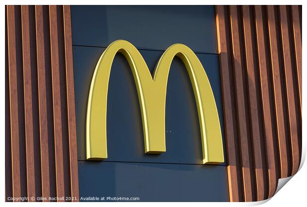 McDonalds logo art Print by Giles Rocholl