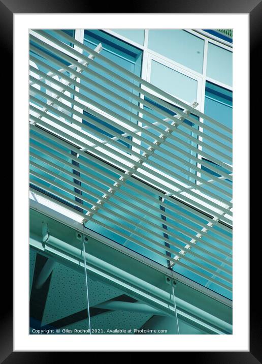 Abstract modern architectural exterior Framed Mounted Print by Giles Rocholl