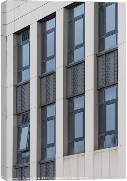 Building windows abstract Canvas Print by Giles Rocholl