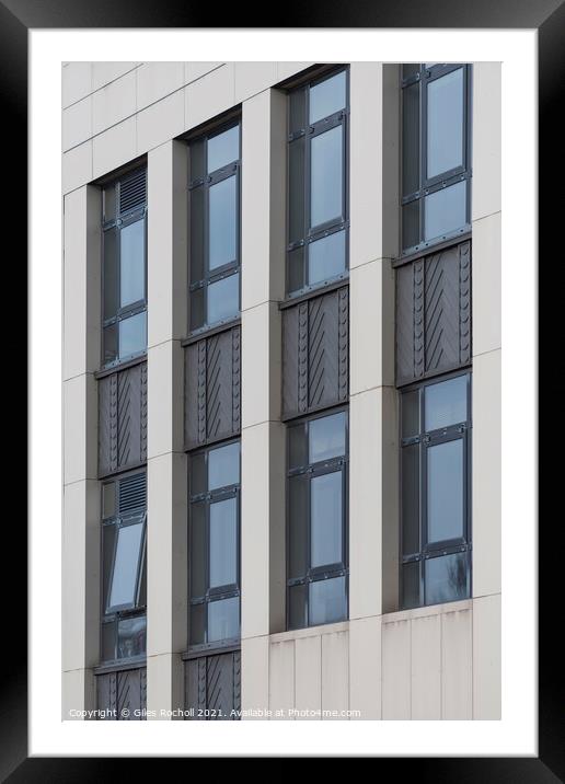 Building windows abstract Framed Mounted Print by Giles Rocholl
