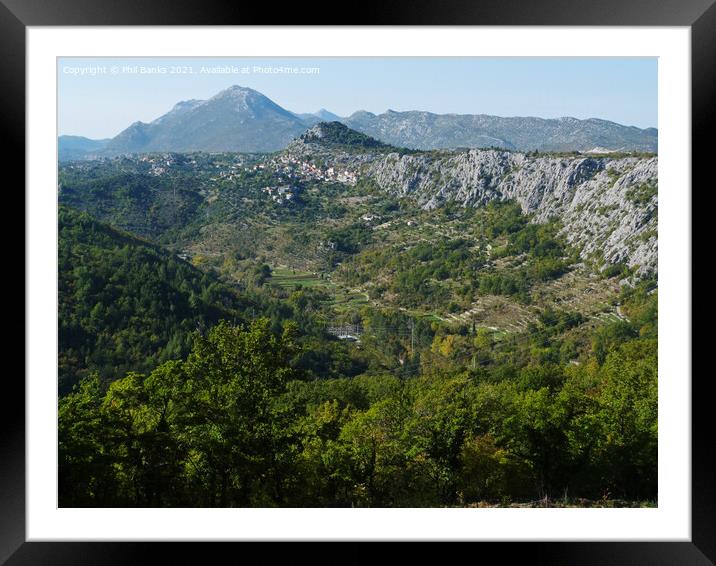 Cetina Valley, Croatia Framed Mounted Print by Phil Banks
