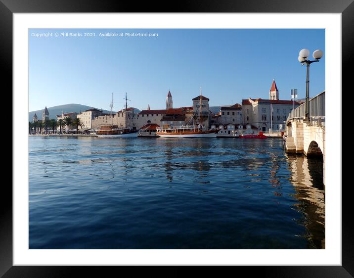 Trogir Old Town - Croatia Framed Mounted Print by Phil Banks