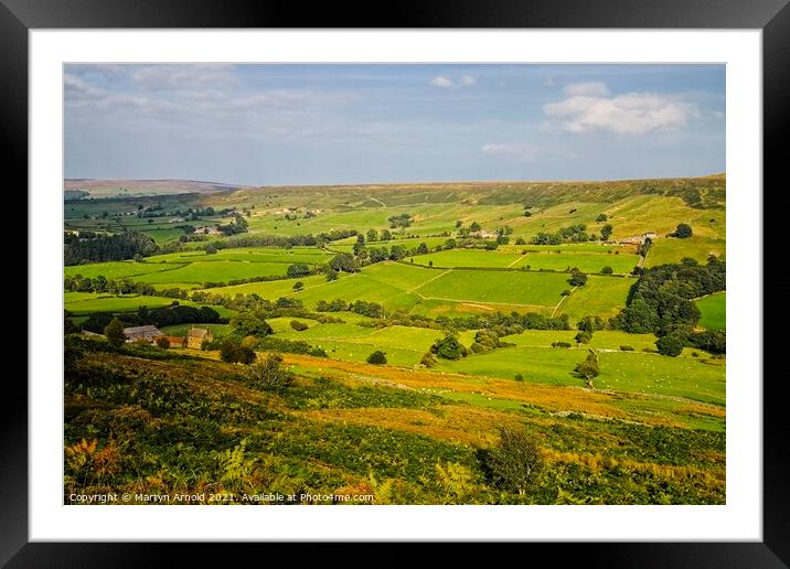 Danby Dale from Castleton Rigg - North York Moors Landscape Framed Mounted Print by Martyn Arnold