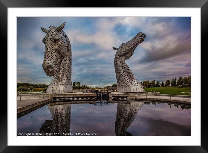 Kelpie Reflections Framed Mounted Print by Richard Perks