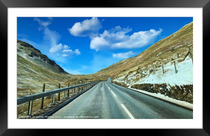 Driving through Snowdonia Framed Mounted Print by Simon Marlow