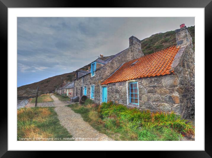 Crovie North East Scotland Fishing Village Cottage  Framed Mounted Print by OBT imaging