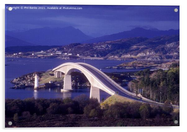 The Skye Bridge  Acrylic by Phil Banks