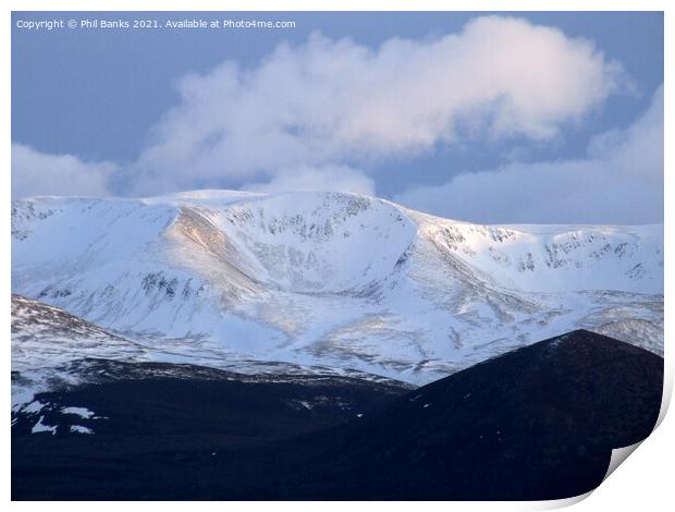 Braeriach - Cairngorm Mountains Print by Phil Banks