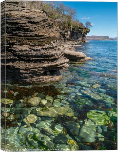 Clear waters and cliffs of Loch Slapin, Skye Canvas Print by Photimageon UK