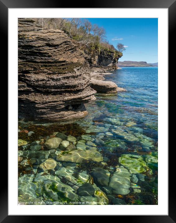 Clear waters and cliffs of Loch Slapin, Skye Framed Mounted Print by Photimageon UK