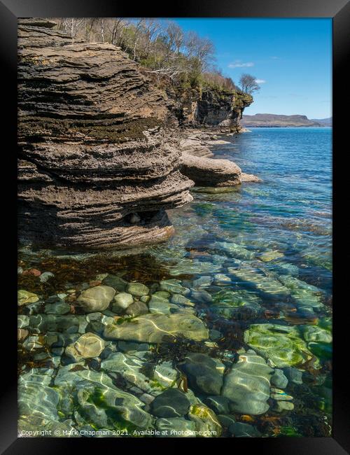 Clear waters and cliffs of Loch Slapin, Skye Framed Print by Photimageon UK