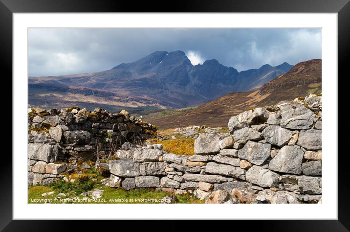 Kilchrist ruins and Black Cuillin mountains, Isle of Skye Framed Mounted Print by Photimageon UK