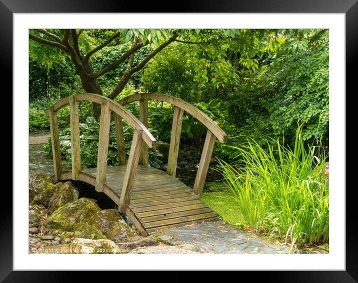 Japanese garden bridge Framed Mounted Print by Photimageon UK