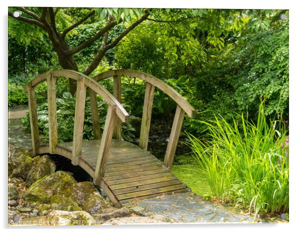 Japanese garden bridge Acrylic by Photimageon UK