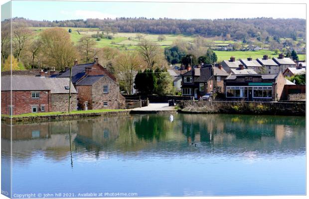 Cromford, Derbyshire. Canvas Print by john hill