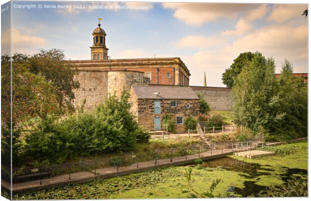 The banks of the River Foss, York  Canvas Print by Aimie Burley