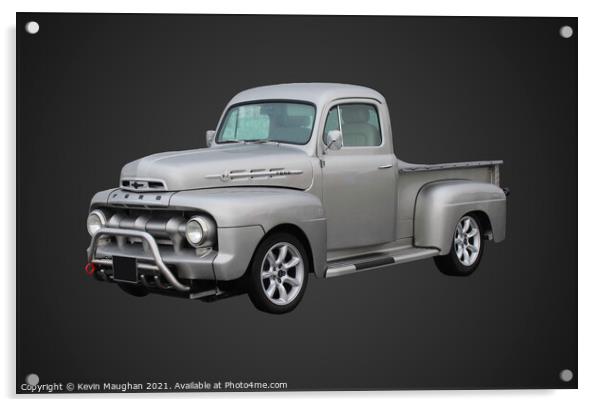 Ford F Series Silver Pickup Acrylic by Kevin Maughan