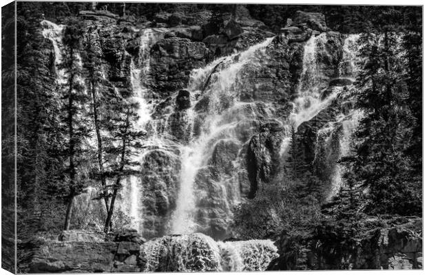 Bridal Veil Falls, Banff National Park Canvas Print by LensLight Traveler