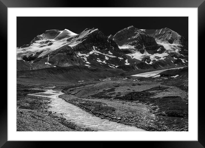 The Athabasca Glacier, Banff NP Framed Mounted Print by LensLight Traveler