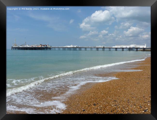 Brighton beach and pier Framed Print by Phil Banks