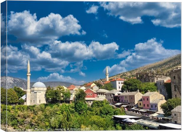 Iconic Bosnian Mosque Canvas Print by Roger Mechan