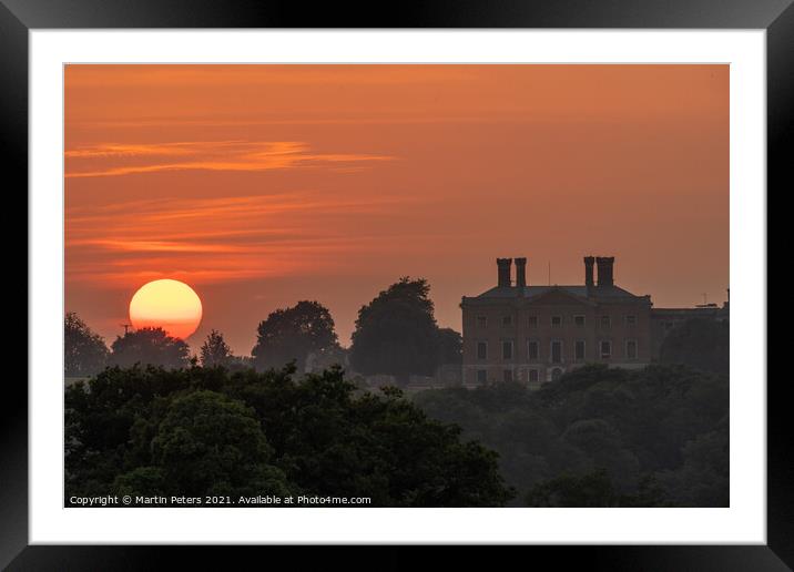 Majestic Sunset at Copped Hall Framed Mounted Print by Martin Yiannoullou