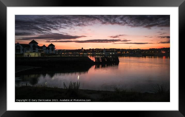 Stillness at South Shields  Framed Mounted Print by Gary Clarricoates