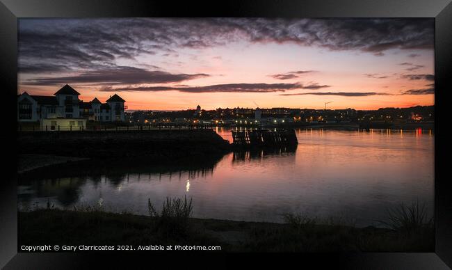 Stillness at South Shields  Framed Print by Gary Clarricoates