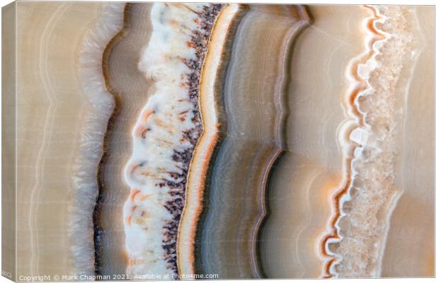 Beautiful polished Egyptian onyx rock banding Canvas Print by Photimageon UK