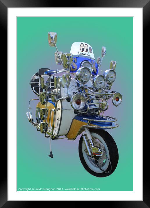 Classic Lambretta X150 Special Framed Mounted Print by Kevin Maughan