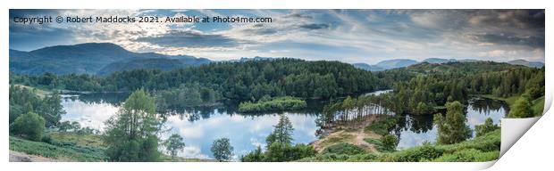 Tarn Hows Panoramic Sunset Print by Robert Maddocks