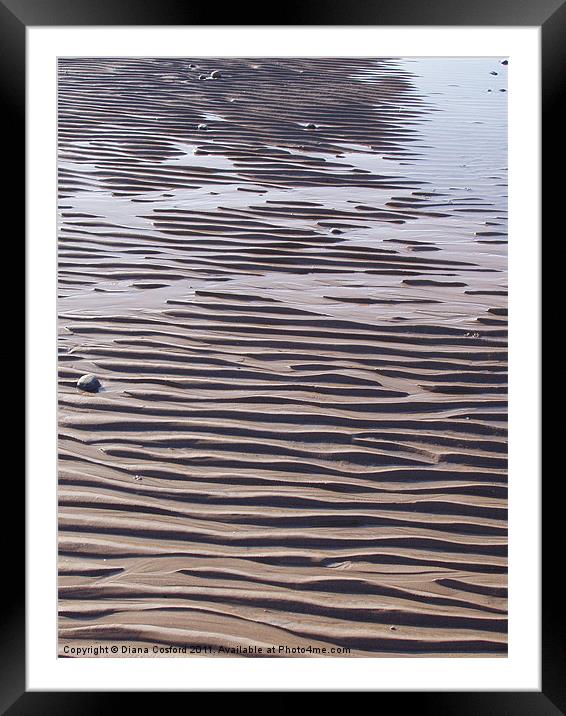 Walney Island beach & rippled sand Framed Mounted Print by DEE- Diana Cosford