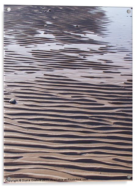 Walney Island beach & rippled sand Acrylic by DEE- Diana Cosford