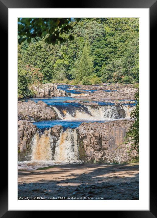 Low Force Waterfall Portrait Framed Mounted Print by Richard Laidler