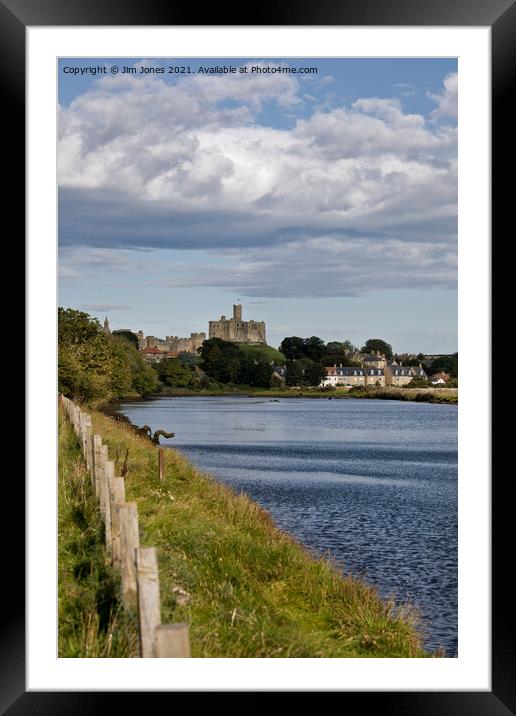 Warkworth Castle and River Coquet Framed Mounted Print by Jim Jones